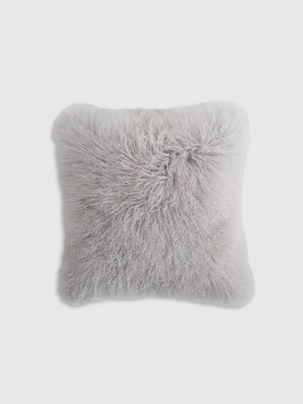 NWOT Quince Luxe Mongolian Lamb Pillow Cover In Silver Gray 20”x20”